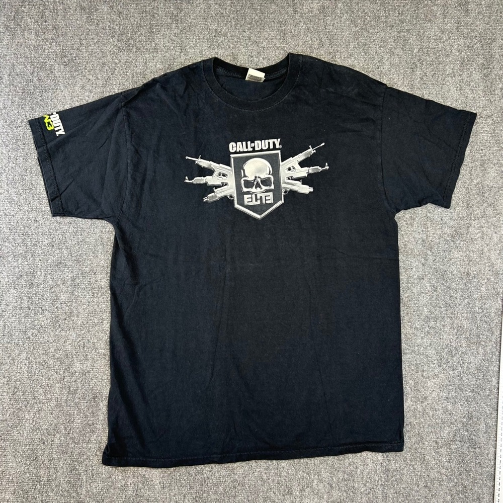 Call of Duty Elite MW3 T-Shirt Mens XL Black Fruit of the Loom Heavy Cotton Tee